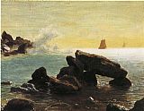 Albert Bierstadt Farralon Islands, California painting